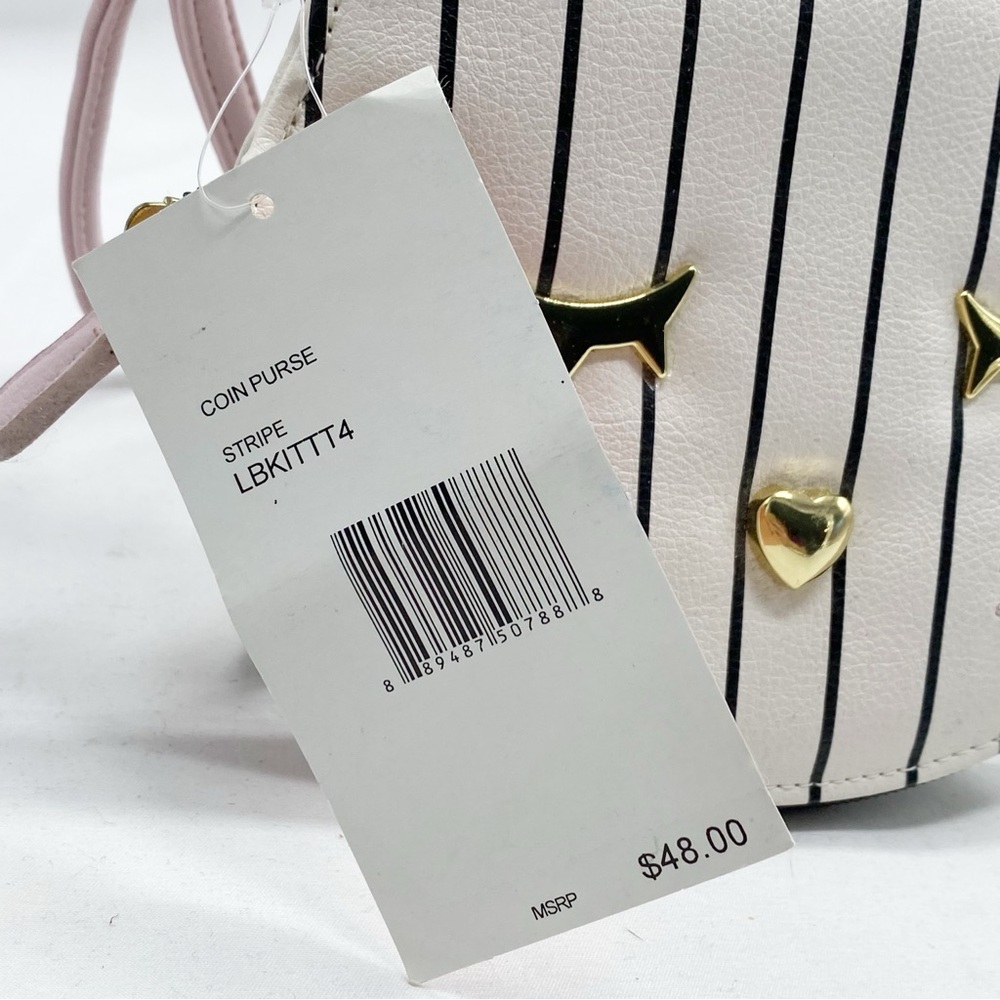 Betsey Johnson White Luv Kitty Cat Kitten Wristlet Wallet Coin Purse NEW NWT - Picture 6 of 6